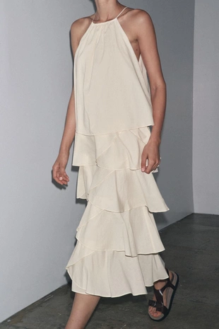 Платье халтер с воланами — ZW COLLECTION- Заказать в России