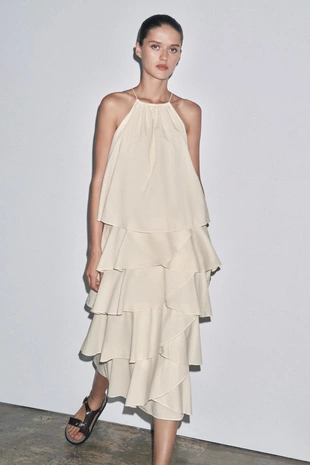 Платье халтер с воланами — ZW COLLECTION- Заказать в России