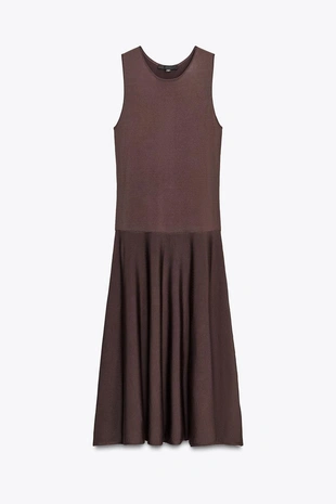 Трикотажное платье миди- Заказать в России