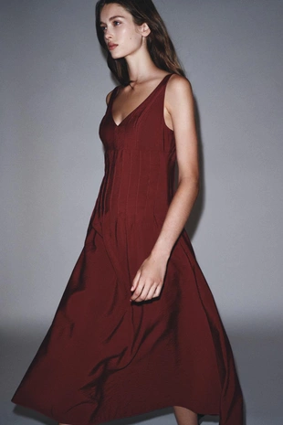 Платье-миди с кулисками- Заказать в России