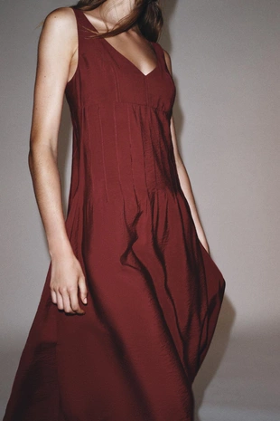 Платье-миди с кулисками- Заказать в России