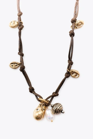 Набор из 3 колье на шнурке, с монетой и подвесками- Заказать в России