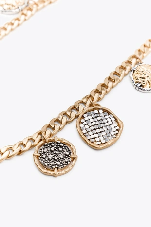 Металлический ремень с монетами- Заказать в России