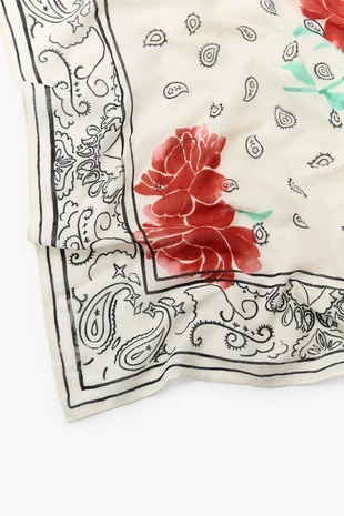 Хлопковая бандана с принтом- Заказать в России