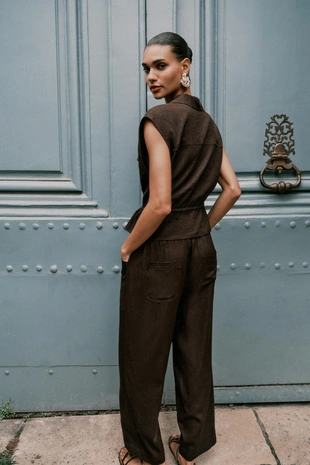 Жилет сафари из льна- Заказать в России