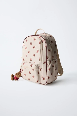 Школьный рюкзак с принтом медвежонка- Заказать в России