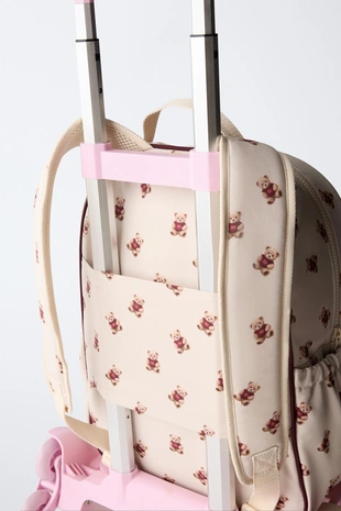 Школьный рюкзак с принтом медвежонка- Заказать в России