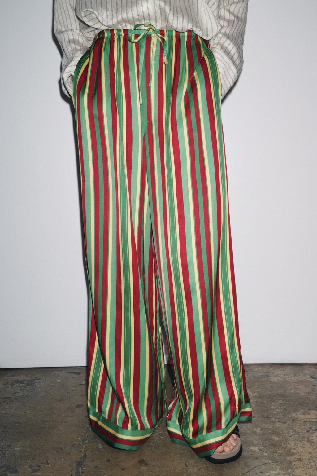 БРЮКИ В ПИЖАМНОМ СТИЛЕ В ПОЛОСКУ — ZW COLLECTION