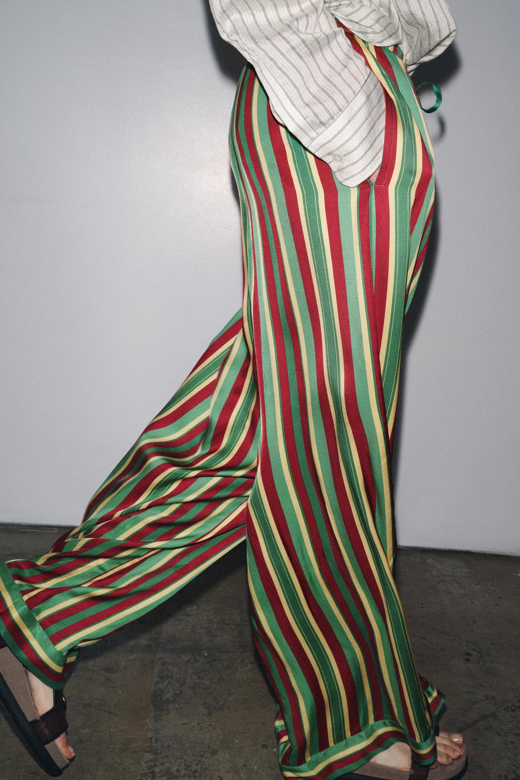 БРЮКИ В ПИЖАМНОМ СТИЛЕ В ПОЛОСКУ — ZW COLLECTION