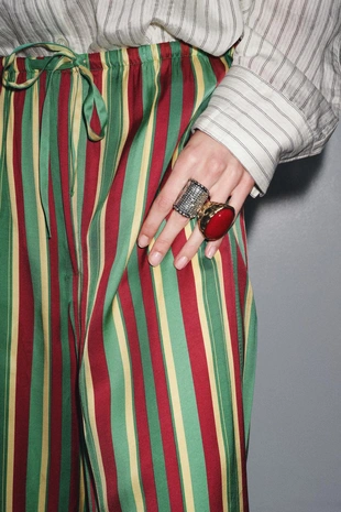 Брюки в пижамном стиле в полоску — ZW COLLECTION- Заказать в России