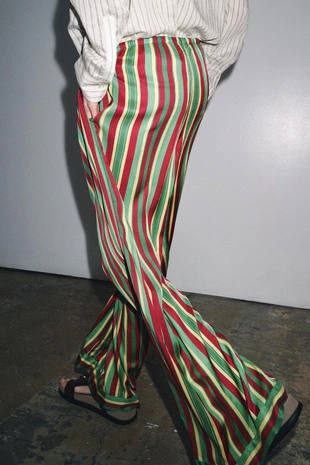 Брюки в пижамном стиле в полоску — ZW COLLECTION- Заказать в России