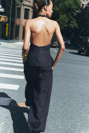 Джинсовый топ-халтер — ZW COLLECTION- Заказать в России