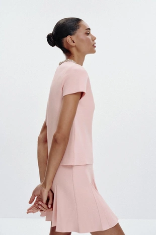 Трикотажный топ со стразами- Заказать в России