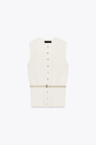 Жилет с поясом- Заказать в России