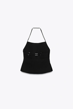 Трикотажный топ с шариками- Заказать в России