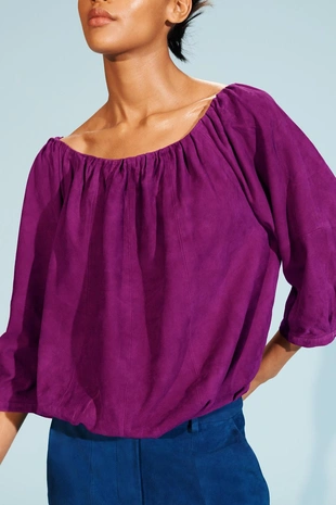 Топ из замши ограниченной коллекции- Заказать в России