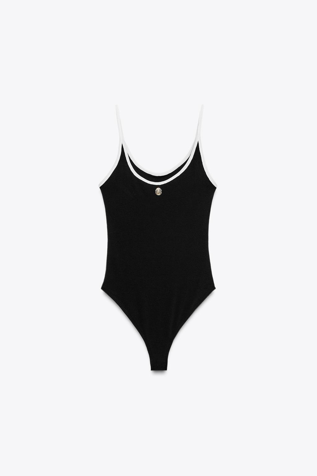 БОДИ С БРОШЬЮ ZARA