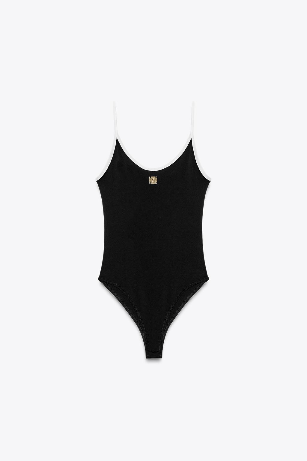 БОДИ С БРОШЬЮ ZARA