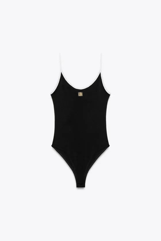 БОДИ С БРОШЬЮ ZARA