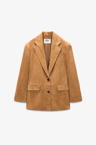 Эксклюзивный жакет из замши 100% натуральная кожа- Заказать в России