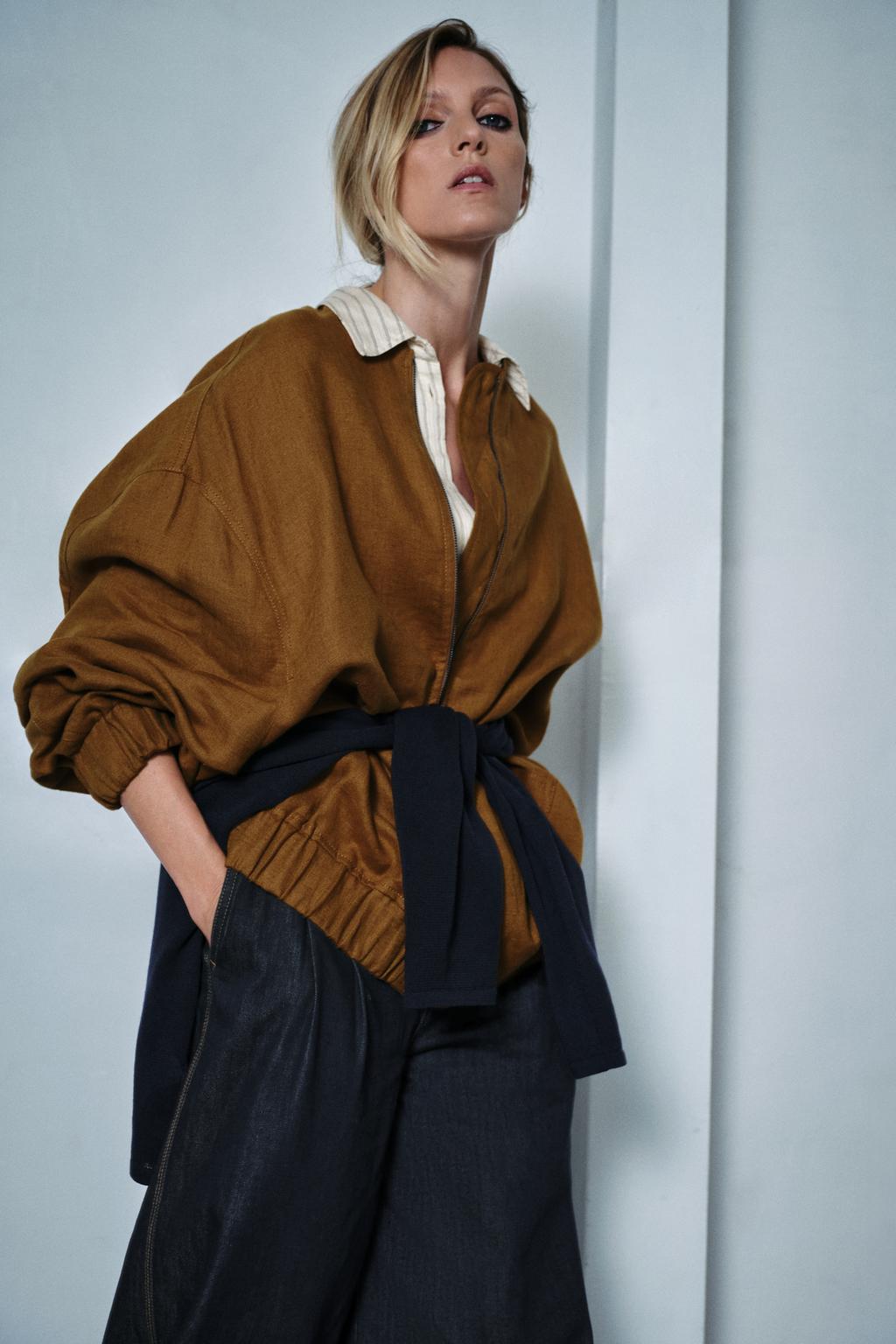 ЛЬНЯНАЯ КУРТКА ОВЕРСАЙЗ ZW COLLECTION