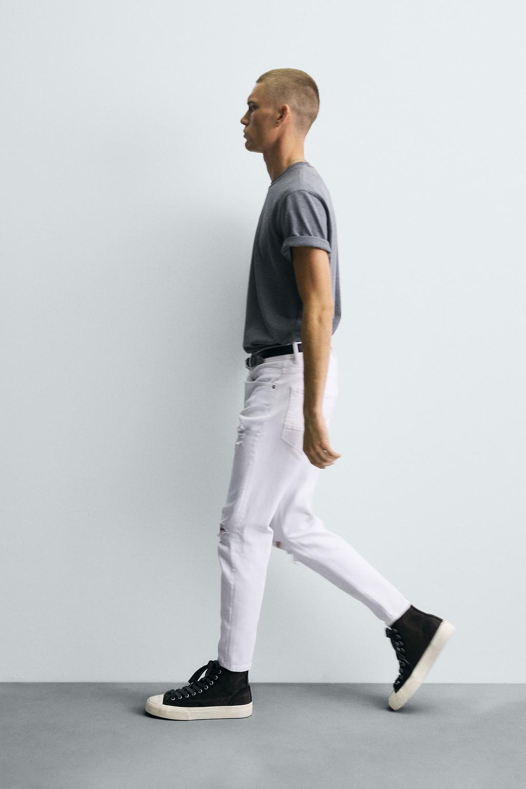 ДЖИНСЫ SKINNY FIT С РАЗРЕЗАМИ