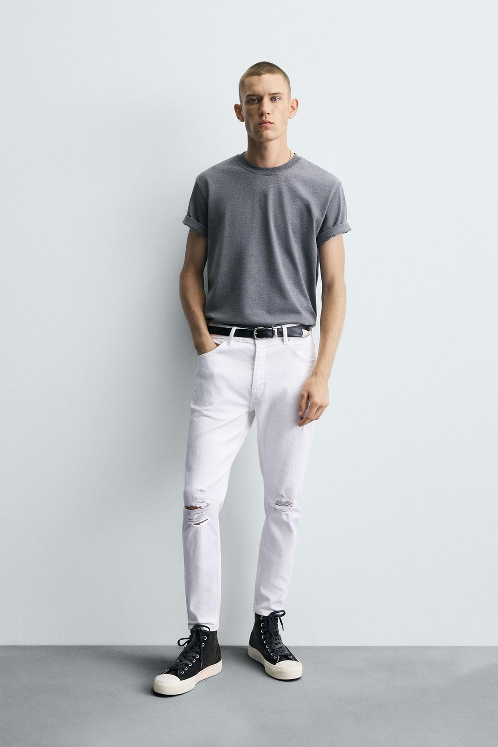 ДЖИНСЫ SKINNY FIT С РАЗРЕЗАМИ