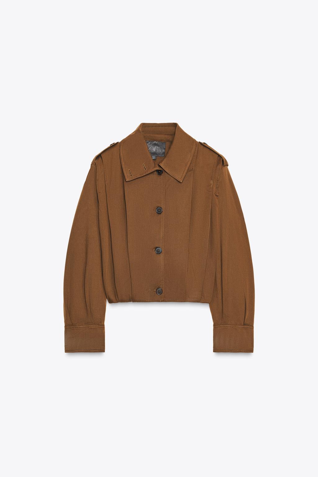 КУРТКА СО СКЛАДКАМИ И ШЛЕВКАМИ — ZW COLLECTION