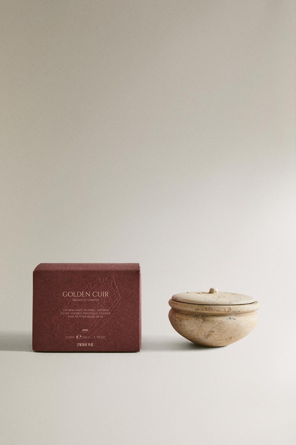 Свеча с ароматом golden cuir (100 г)