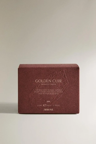 Свеча с ароматом GOLDEN CUIR (100 г)- Заказать в России
