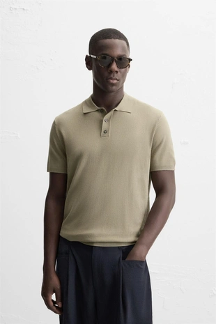 Поло из смесового вискозного трикотажа- Заказать в России