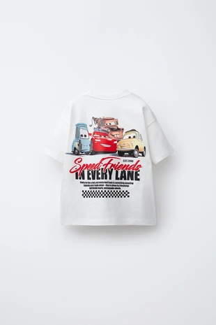 White | 7878/525/250 - Zara Футболка CARS RAYO MCQUEEN AND FRIENDS © DISNEY