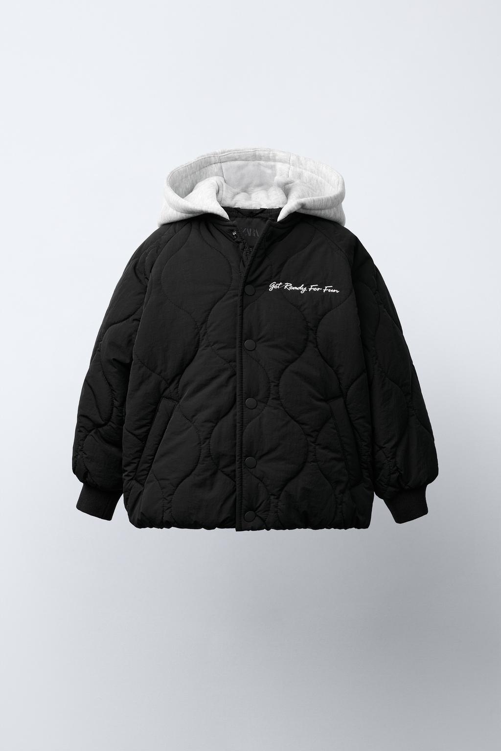 СТЕГАНЫЙ БОМБЕР С КАПЮШОНОМ WATER REPELLENT