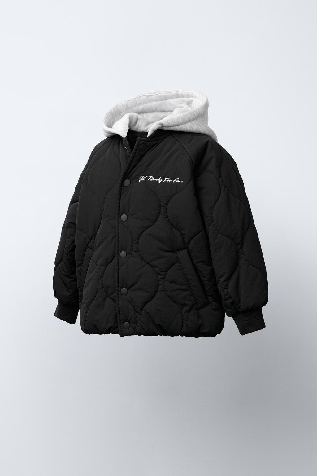 СТЕГАНЫЙ БОМБЕР С КАПЮШОНОМ WATER REPELLENT