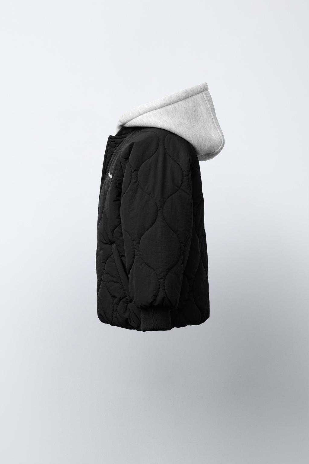 СТЕГАНЫЙ БОМБЕР С КАПЮШОНОМ WATER REPELLENT