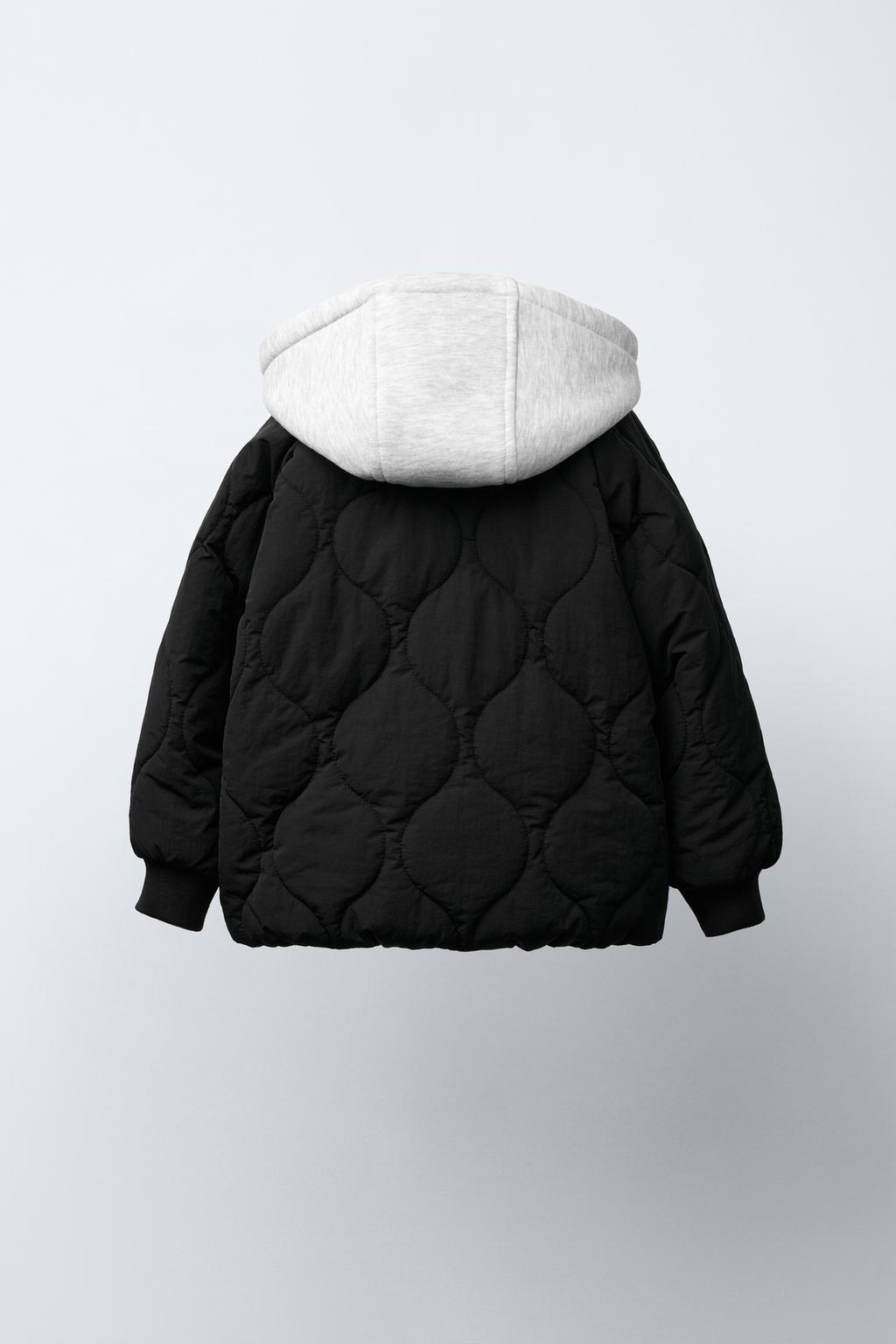 СТЕГАНЫЙ БОМБЕР С КАПЮШОНОМ WATER REPELLENT