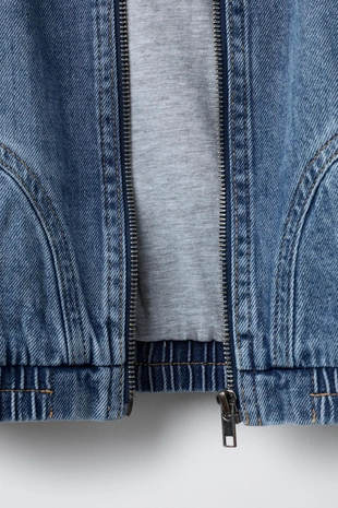 Джинсовая куртка с капюшоном- Заказать в России