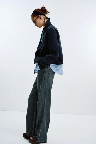 Короткая двубортная куртка- Заказать в России