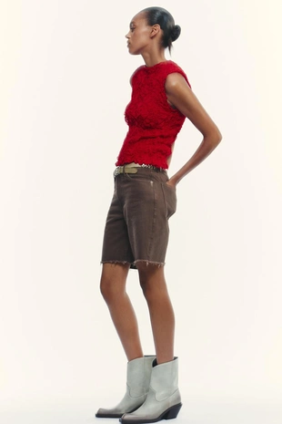 Текстурированный трикотажный топ- Заказать в России