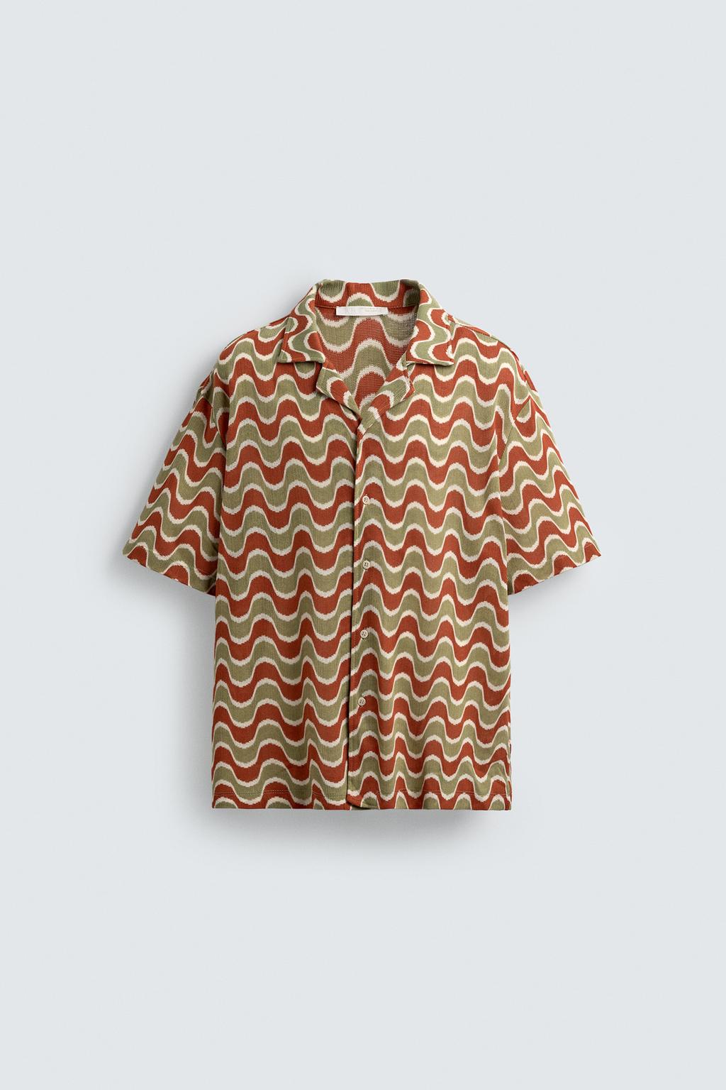 РУБАШКА JACQUARD С ГЕОМЕТРИЧЕСКИМ УЗОРОМ
