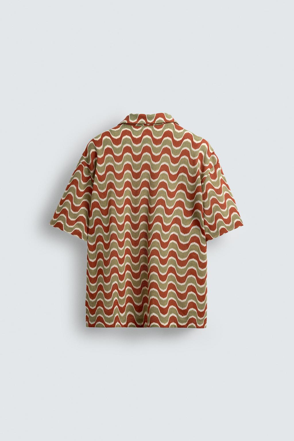РУБАШКА JACQUARD С ГЕОМЕТРИЧЕСКИМ УЗОРОМ