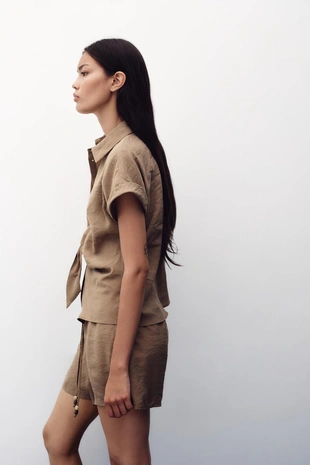 Бермуды на шнурке с бусинами- Заказать в России