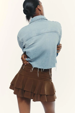 Юбка-шорты с воланами- Заказать в России