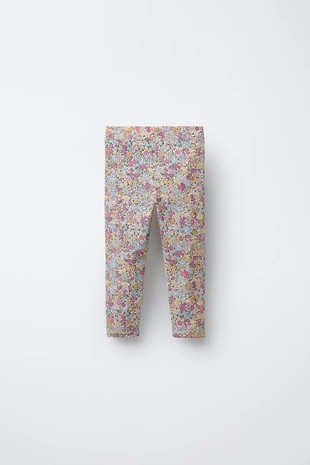 Pink / Mauve | 1880/583/668 - Zara Набор из двух однотонных леггинсов с принтом