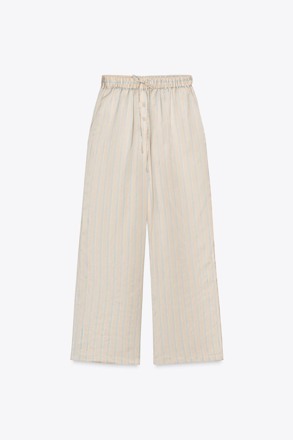 ПОЛОСАТЫЕ БРЮКИ В ПИЖАМНОМ СТИЛЕ — ZW COLLECTION