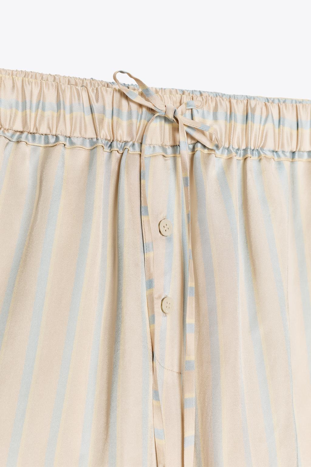 ПОЛОСАТЫЕ БРЮКИ В ПИЖАМНОМ СТИЛЕ — ZW COLLECTION