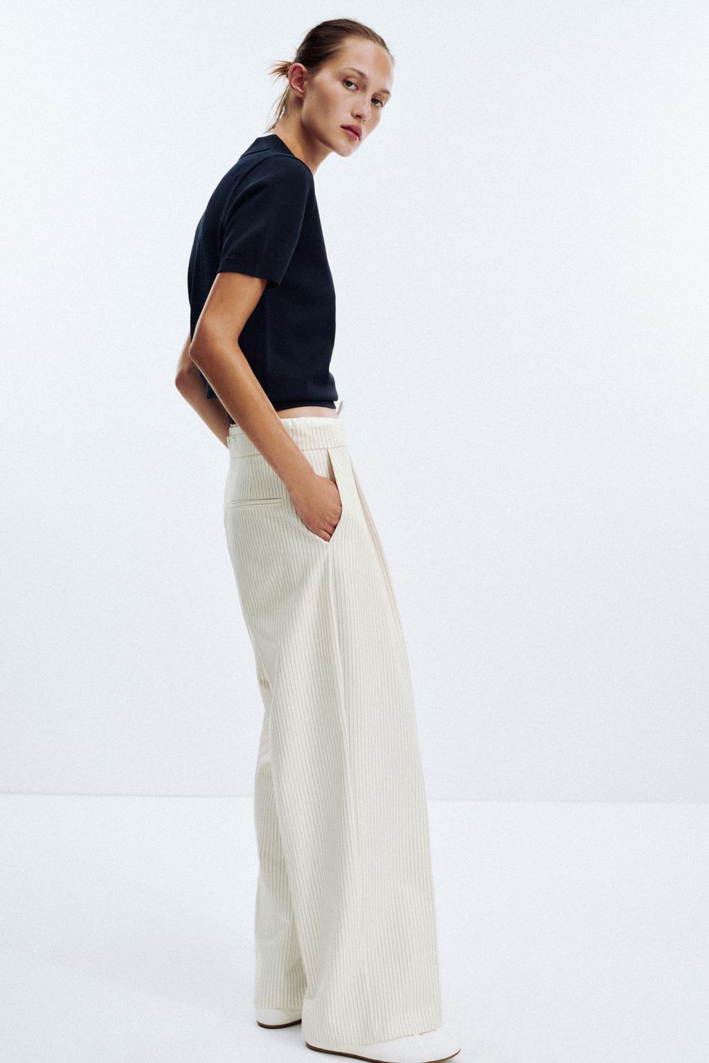 БРЮКИ WIDE LEG С ДВОЙНЫМ ПОЯСОМ