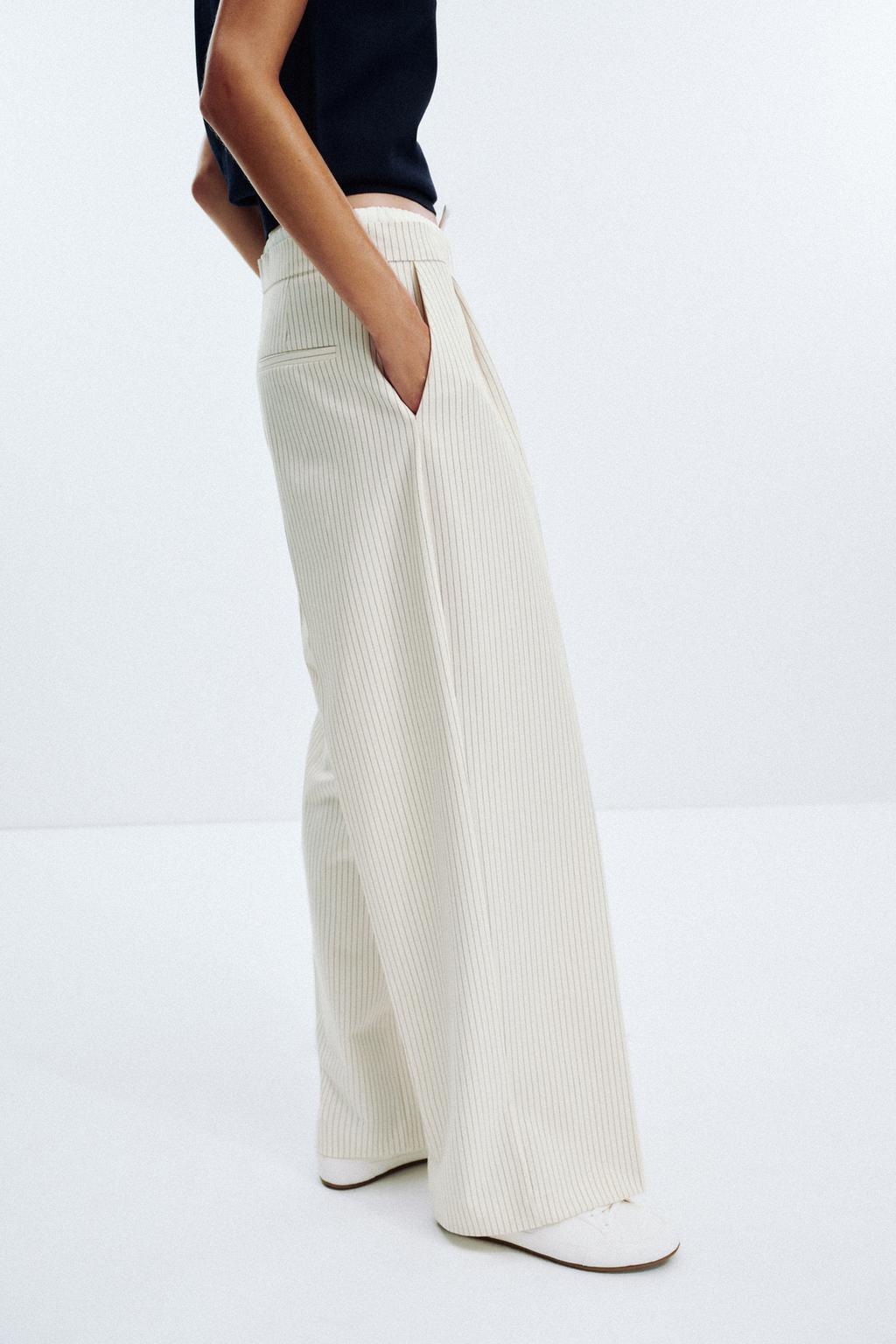 БРЮКИ WIDE LEG С ДВОЙНЫМ ПОЯСОМ
