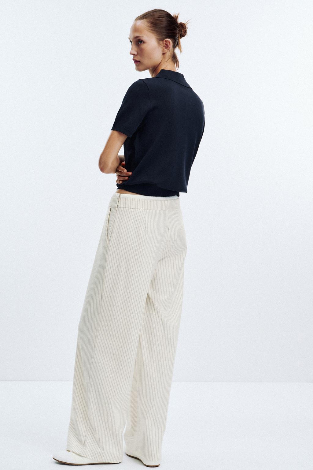 БРЮКИ WIDE LEG С ДВОЙНЫМ ПОЯСОМ