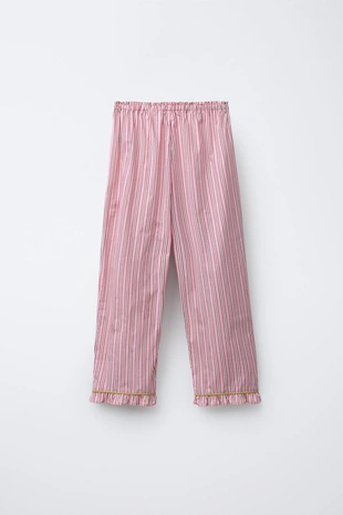 6-14 лет/пижама: рубашка с бантиками и брюки в полоску- Заказать в России